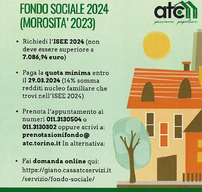 FONDO SOCIALE 2024 – INIZIATA LA RACCOLTA DELLE DOMANDE